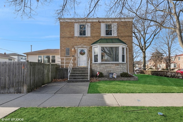 view of front of house with a front yard