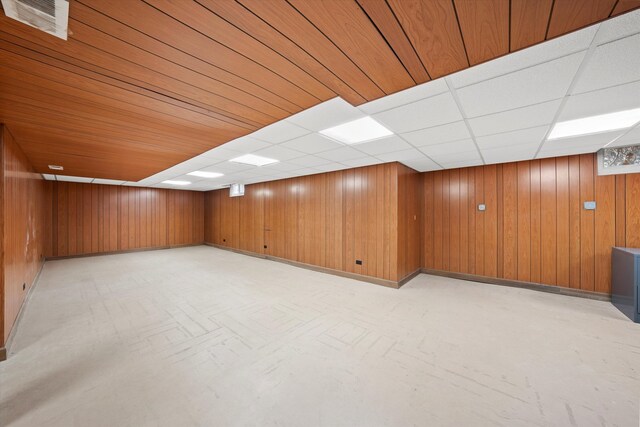 bonus room with wooden walls