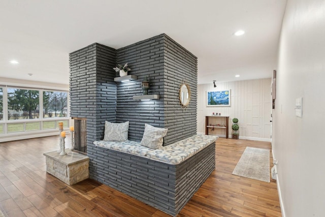 living room featuring hardwood / wood-style floors