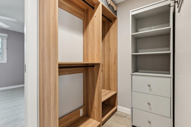 view of walk in closet