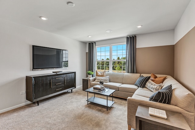 view of carpeted living room