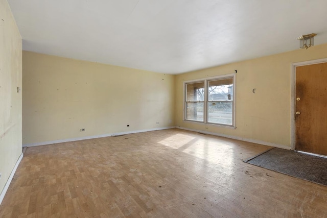 interior space with light hardwood / wood-style floors