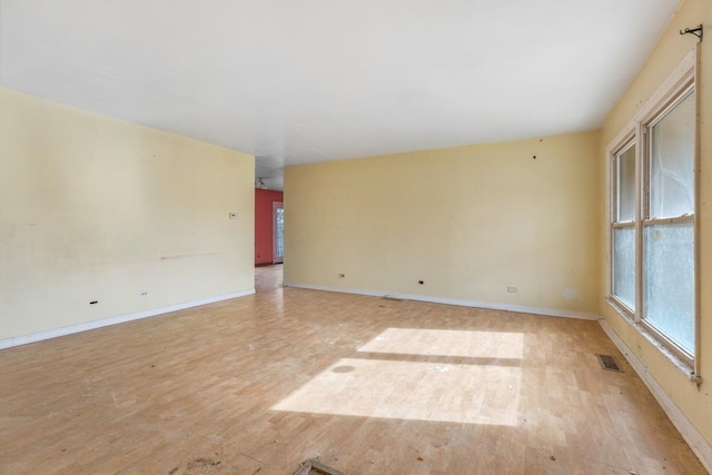 empty room featuring light hardwood / wood-style flooring