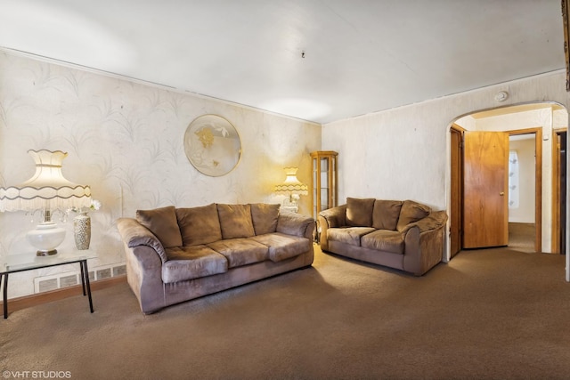 view of carpeted living room