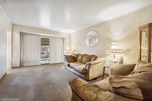 view of carpeted living room