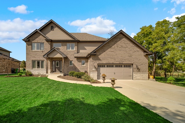 craftsman house with a front yard