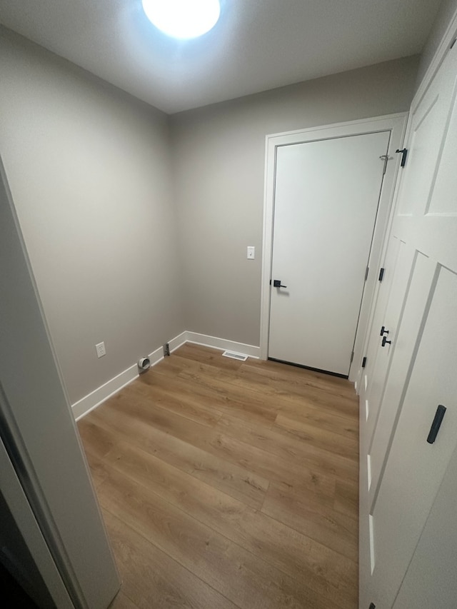 empty room featuring light wood-type flooring