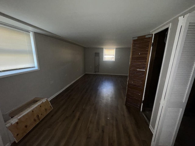 interior space featuring dark hardwood / wood-style floors