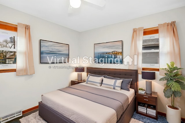 bedroom with ceiling fan