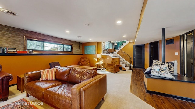 view of carpeted living room