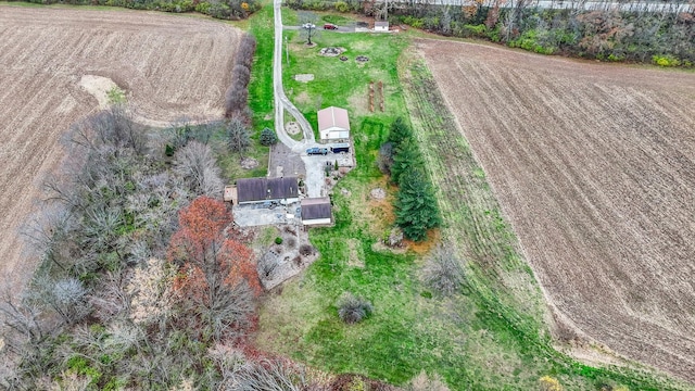 bird's eye view with a rural view