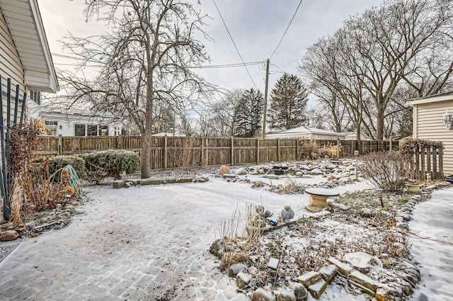 view of snowy yard