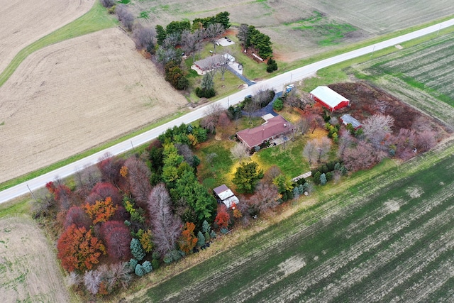 drone / aerial view with a rural view