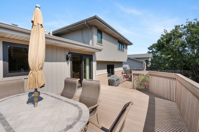 view of wooden deck