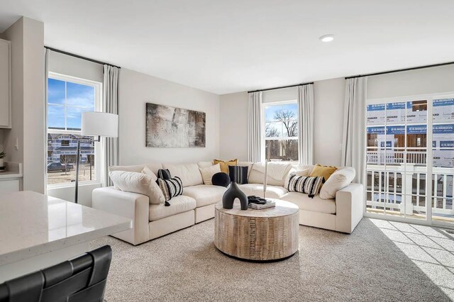 view of carpeted living room