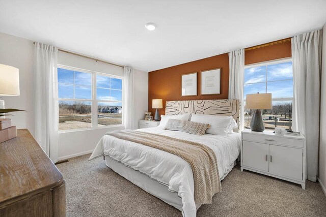 view of carpeted bedroom