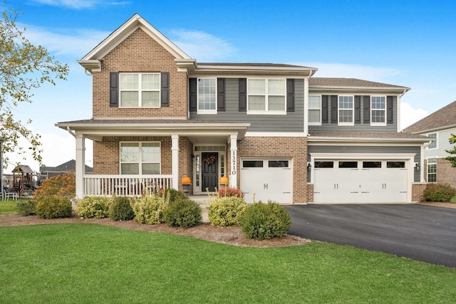 13710 Buchanan Dr, Lemont, IL 60439 - view of front of house featuring brick siding, driveway, and a front lawn