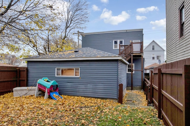 view of rear view of property