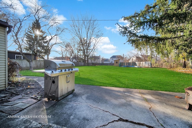 view of patio featuring area for grilling