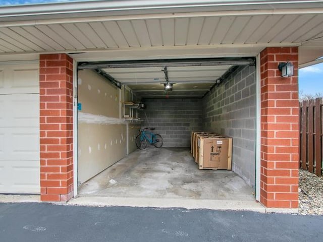 garage featuring a garage door opener