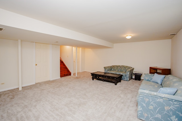 view of carpeted living room