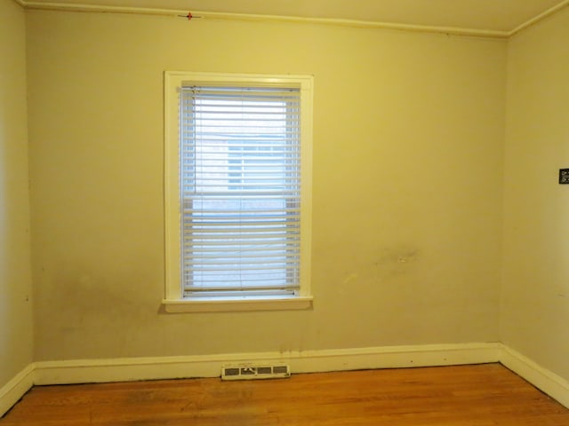 empty room featuring light wood-type flooring