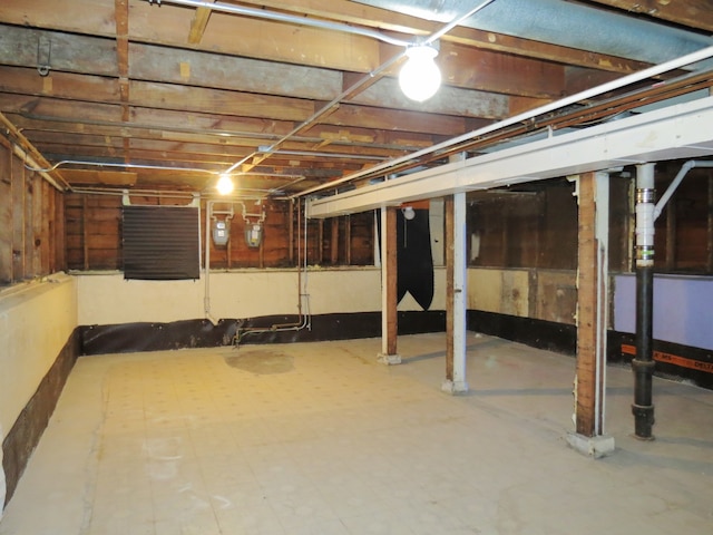 view of basement