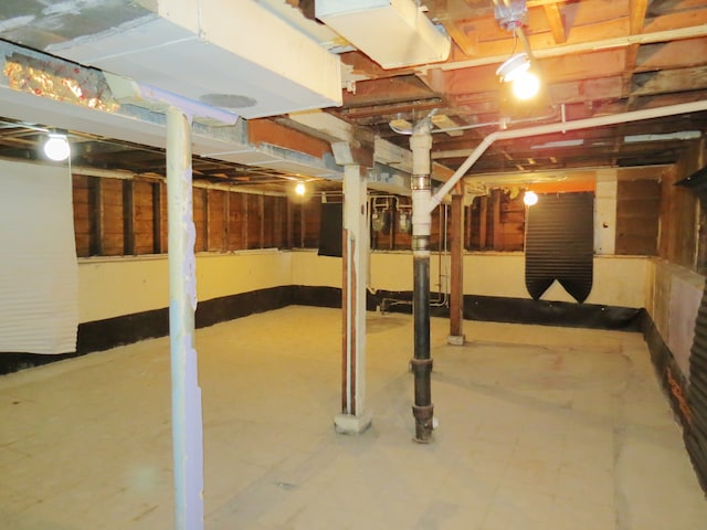 view of basement