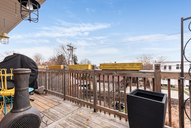 view of wooden deck