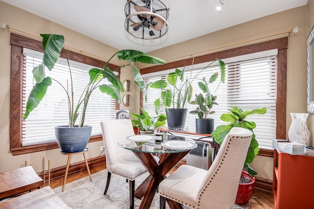 dining room featuring light hardwood / wood-style floors