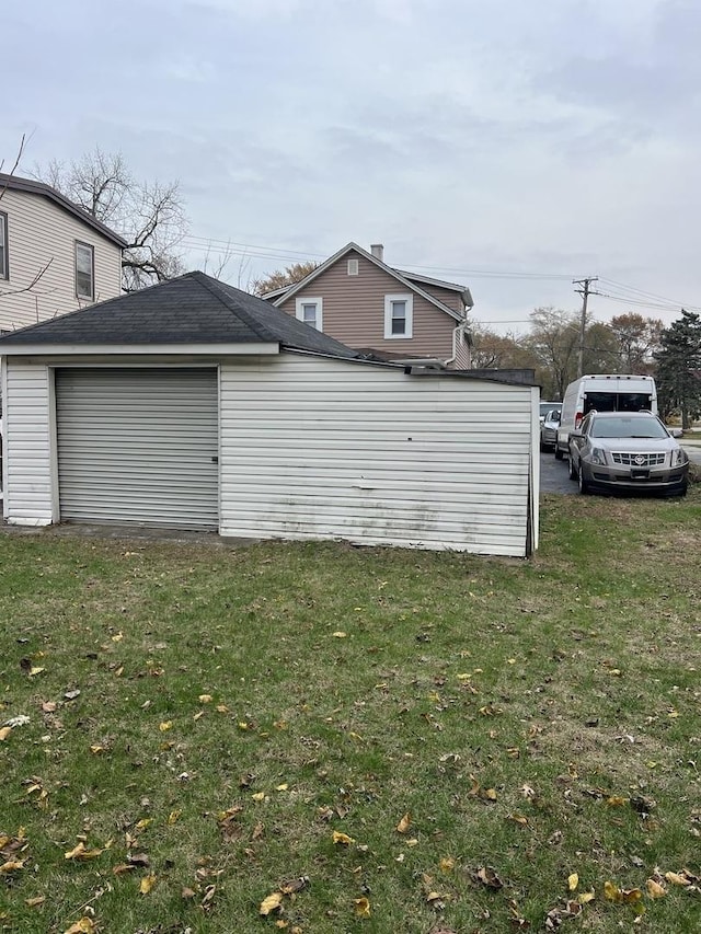 exterior space with a lawn