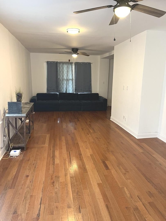 interior space with hardwood / wood-style floors