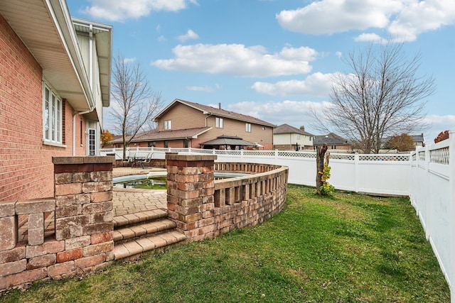 view of yard with a patio area