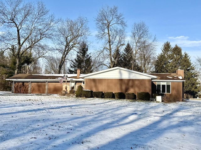 view of snowy exterior