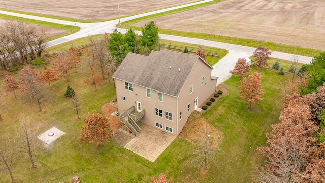 bird's eye view featuring a rural view