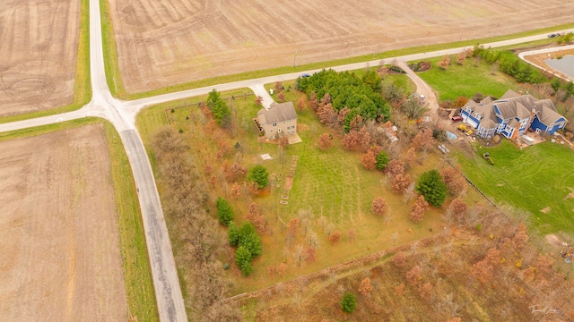 aerial view featuring a rural view