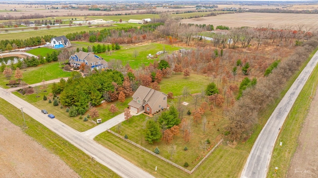 drone / aerial view featuring a rural view