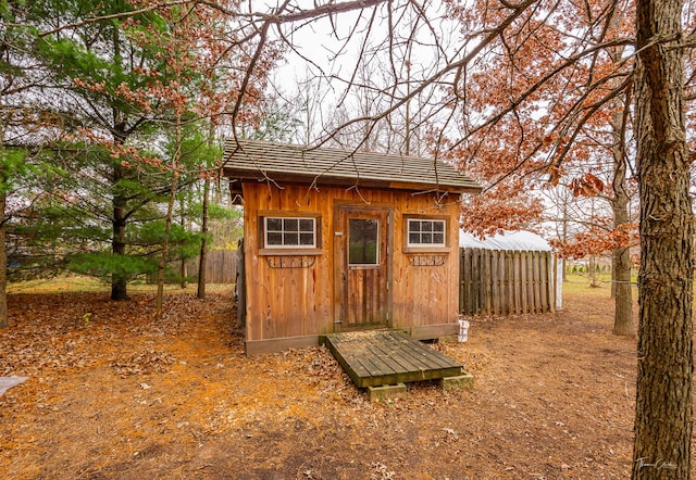 view of outdoor structure