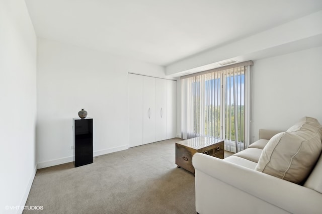 view of carpeted living room