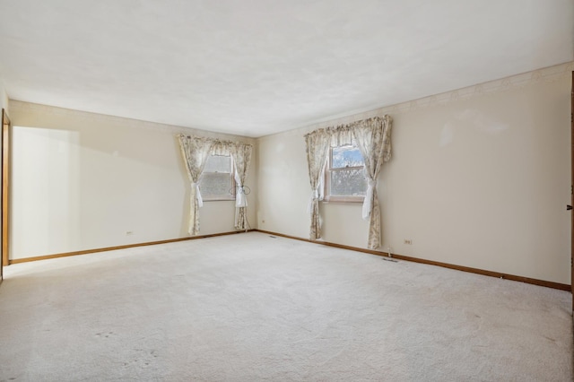 view of carpeted spare room