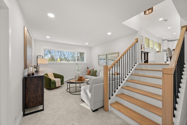 view of carpeted living room