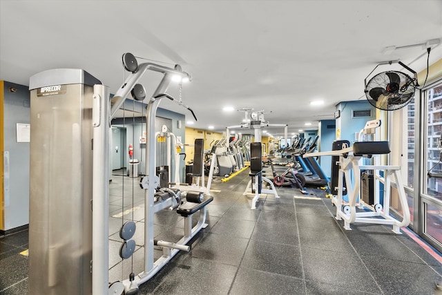 view of workout area