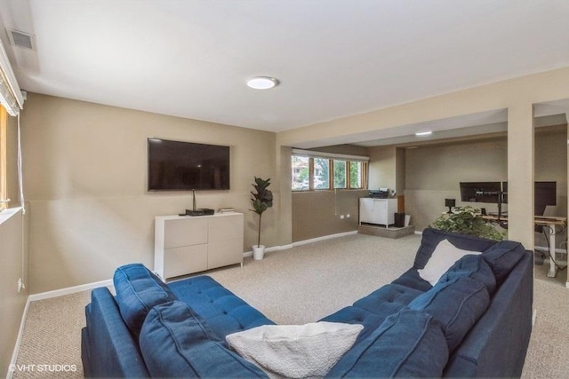 view of carpeted living room