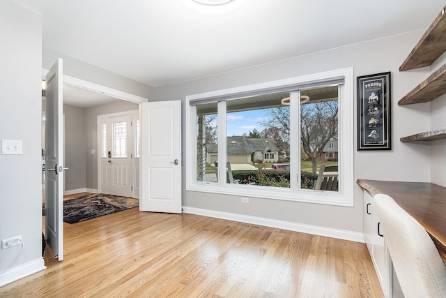 entrance foyer featuring light hardwood / wood-style flooring