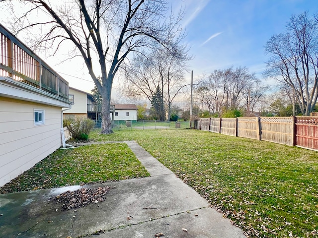 view of yard featuring a patio