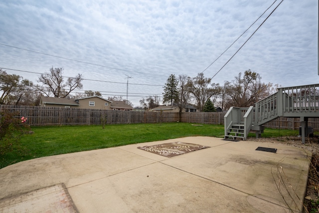 view of patio featuring a deck