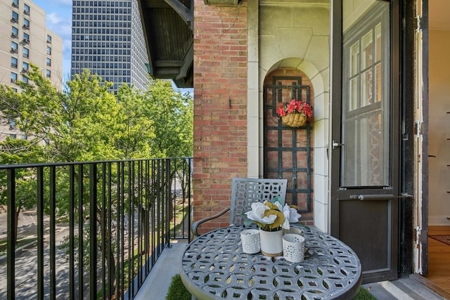 view of balcony