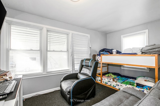 view of carpeted bedroom