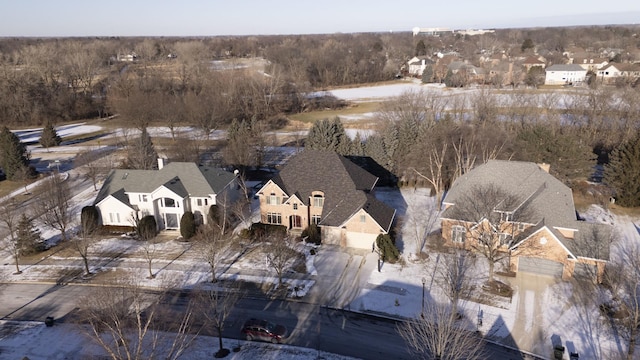 drone / aerial view with a residential view