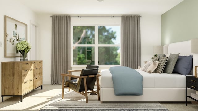 view of carpeted bedroom